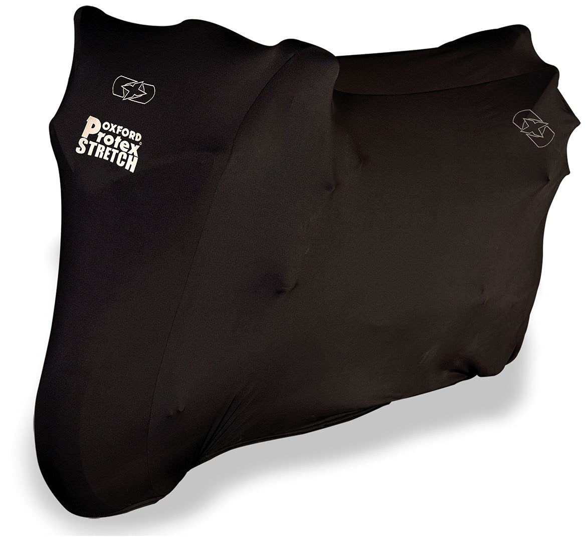 Oxford - Protex Stretch Indoor Motorcycle Protective Cover, Black (Cv173) Xl (109.06'' L X 40.95'' W X 55.52'' H)