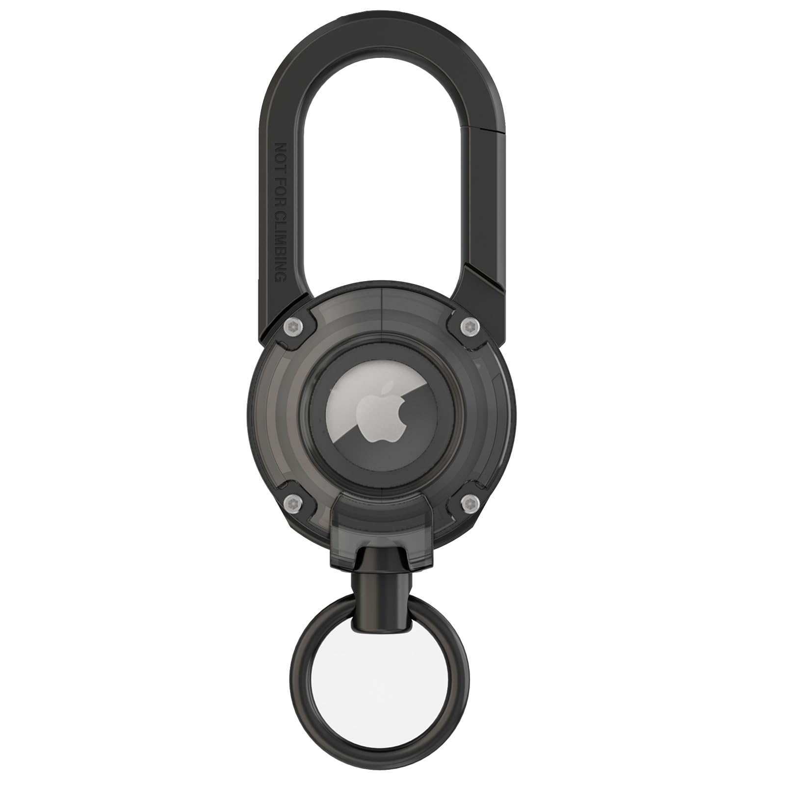 Eupterosaur 4.5   Heavy Duty Carabiner Keychain With Airtag Holder,Alloy Car Fob Keychain With Airtag Holder,Sturdy Scratch-Resi