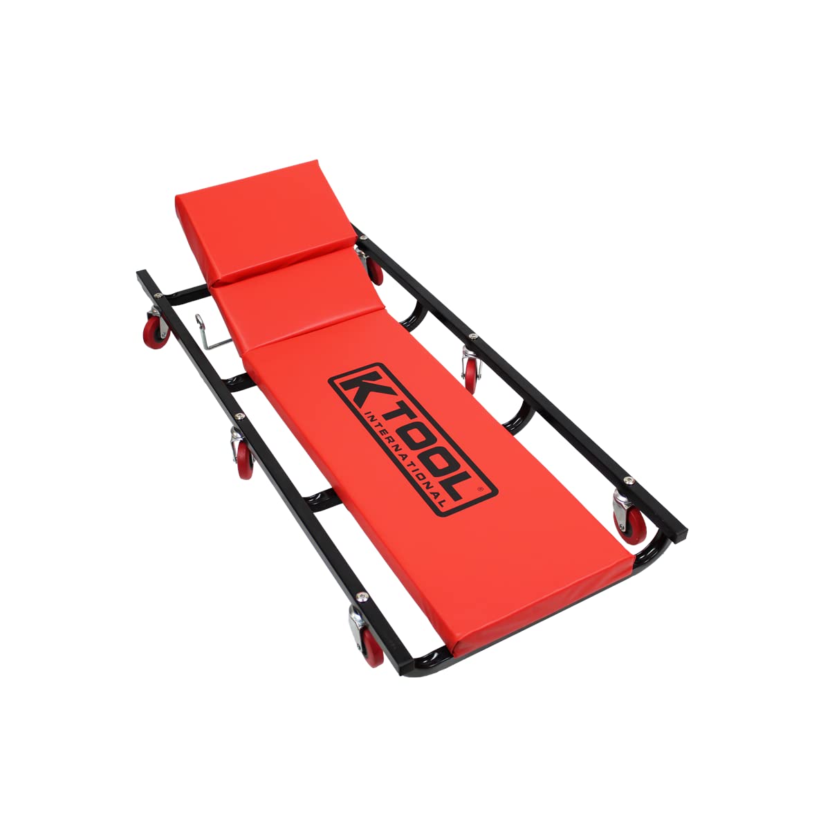 K Tool International 74961 40 Automotive Creeper with Adjustable Headrest for Garages, Repair Shops, and DIY, Fully Padded, (6) 