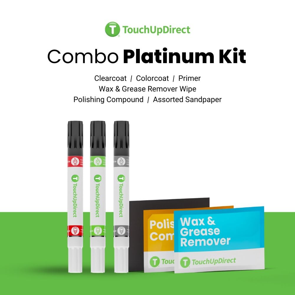 Touchupdirect 996 Designo Cardinal Red Metallic Compatible With Mercedes-Benz Exact Match Touch Up Paint Combo - Platinum Kit