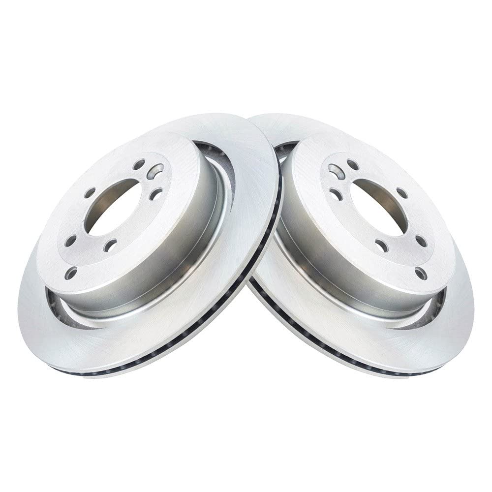 Trq Rear Brake Rotors Set Vented Compatible With 2005-2009 Land Rover Lr3 2010-2016 Lr4 2006-2013 Range Rover Sport
