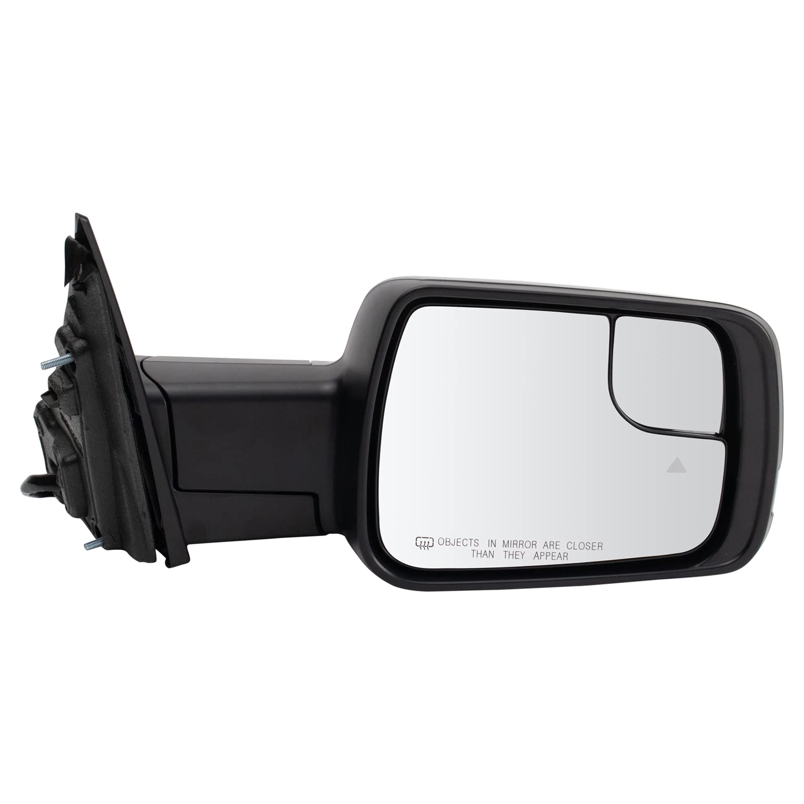 Trq Right Mirror Power Folding With Memory With Blind Spot Indicator With Smooth Black Cover Passenger Side Compatible With 2019
