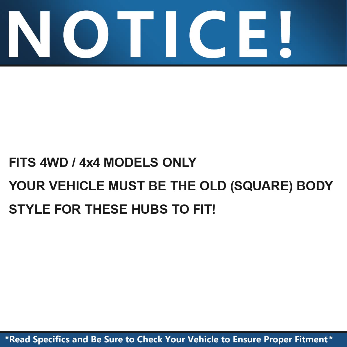 Detroit Axle - 4Wd Front Wheel Bearing Hubs For Chevy Gmc K1500 K2500 Suburban Chevrolet Tahoe Yukon Cadillac Escalade, Replacem