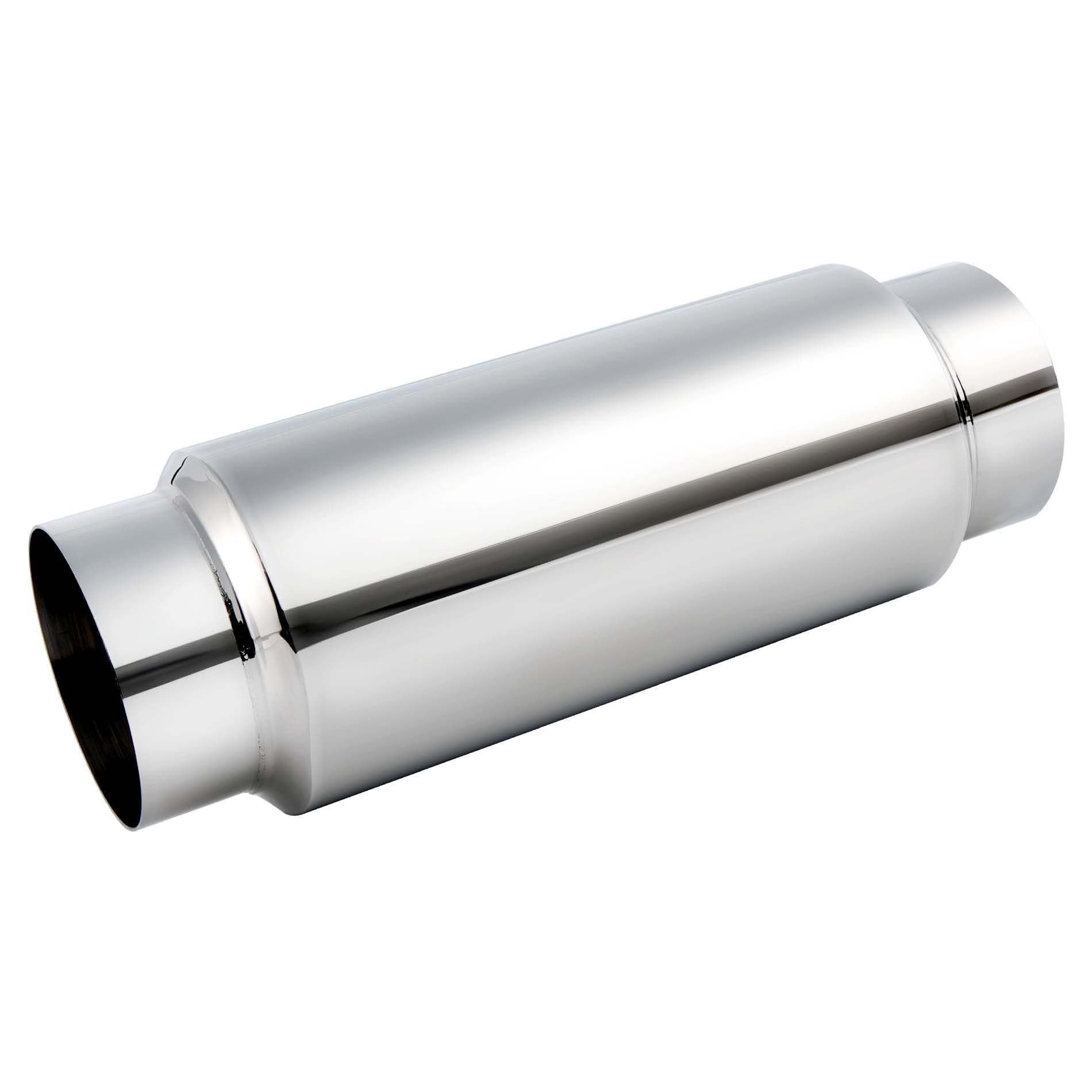 EVIL ENERGY 4 Resonator Muffler, 4 Inlet & Outlet (OD) Stainless Steel Universal Straight Through Muffler, Deep Tone for Modern 