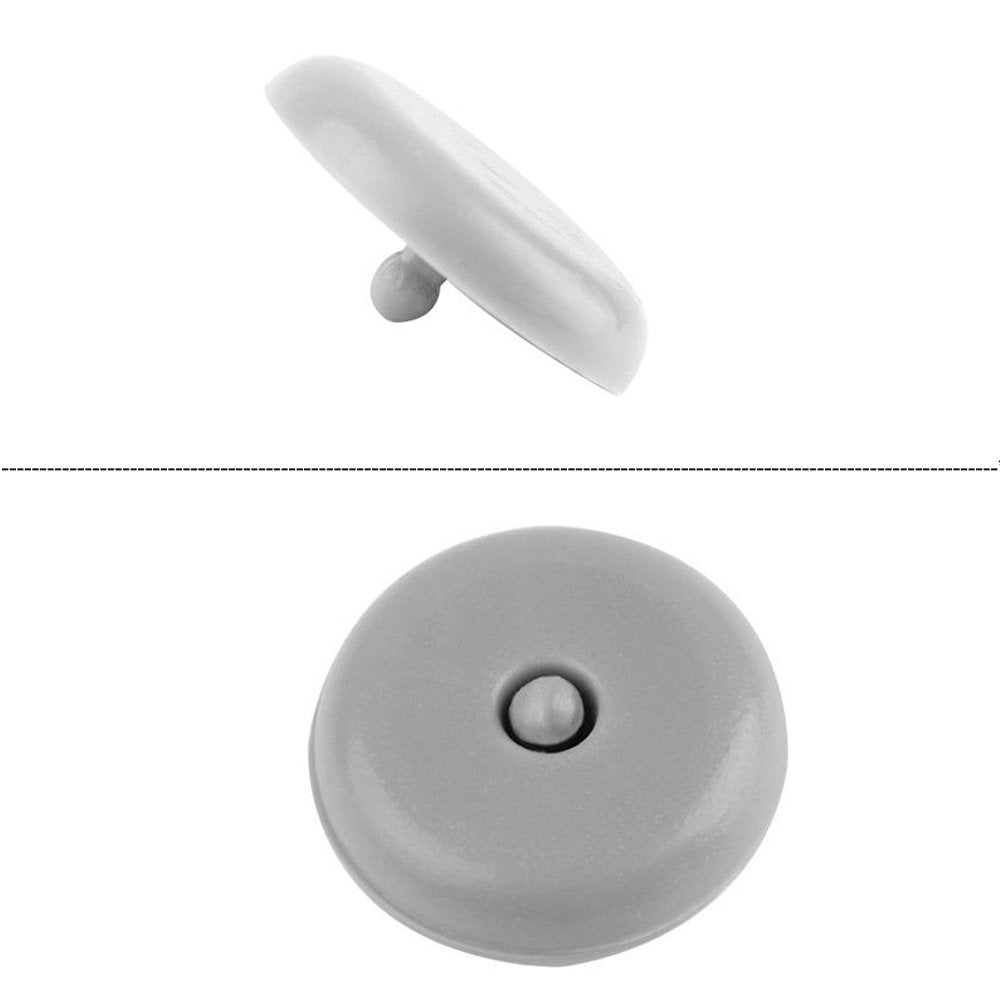 Y-Axis 5 X Seat Belt Button Buckle Clip Stop - Universal Fit Stopper Kit Light Grey (5 Sets)