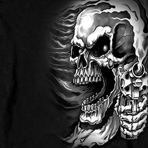 Hot Leathers Mens Motorcycle Gmd2076 Assassin Black Long Sleeve Shirt, Black, Large