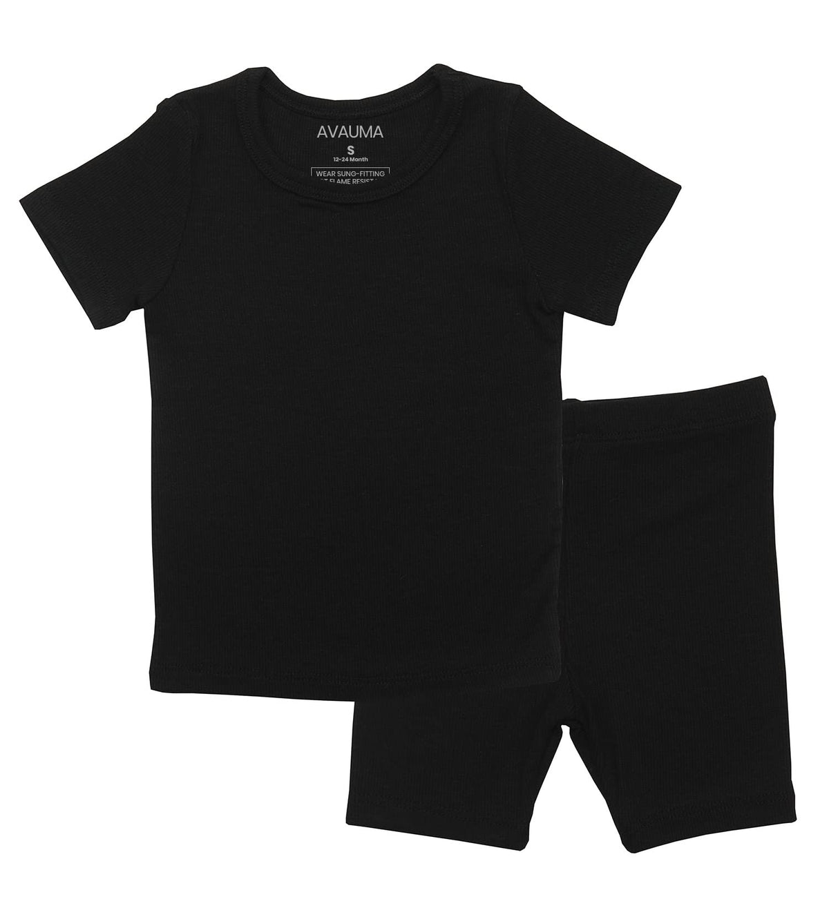 Avauma Newborn Baby Little Boys Girls Snug-Fit Pajamas Summer Short Sets Pjs Kids Clothes (Sblack)