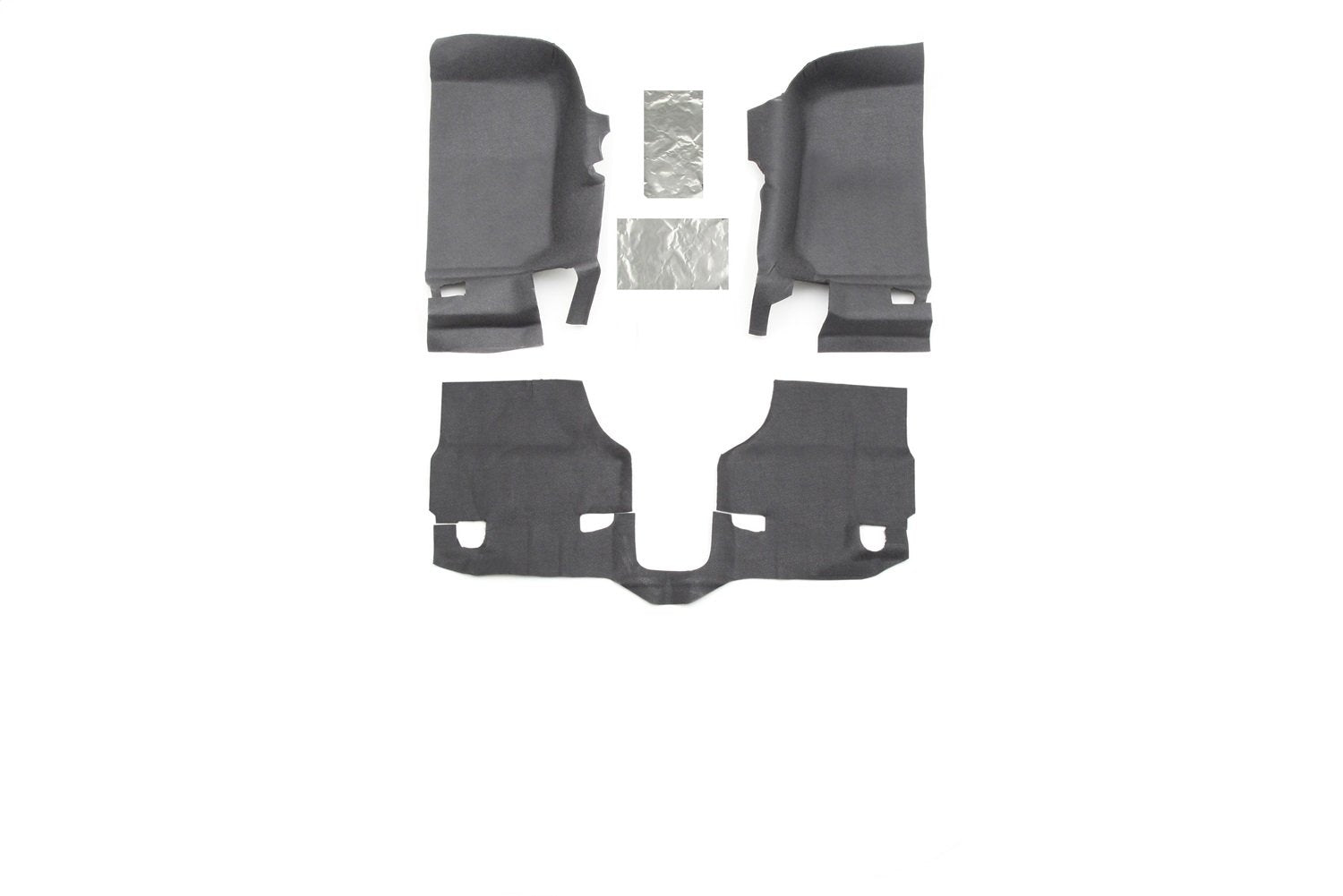 Bedrug - Jeep Bedtred | 2011 - 2018 Jeep Wrangler Jk 2 Door, Front Floor Liners (Includes Heat Shields) | Grey - 3 Pc. | Btjk11F2