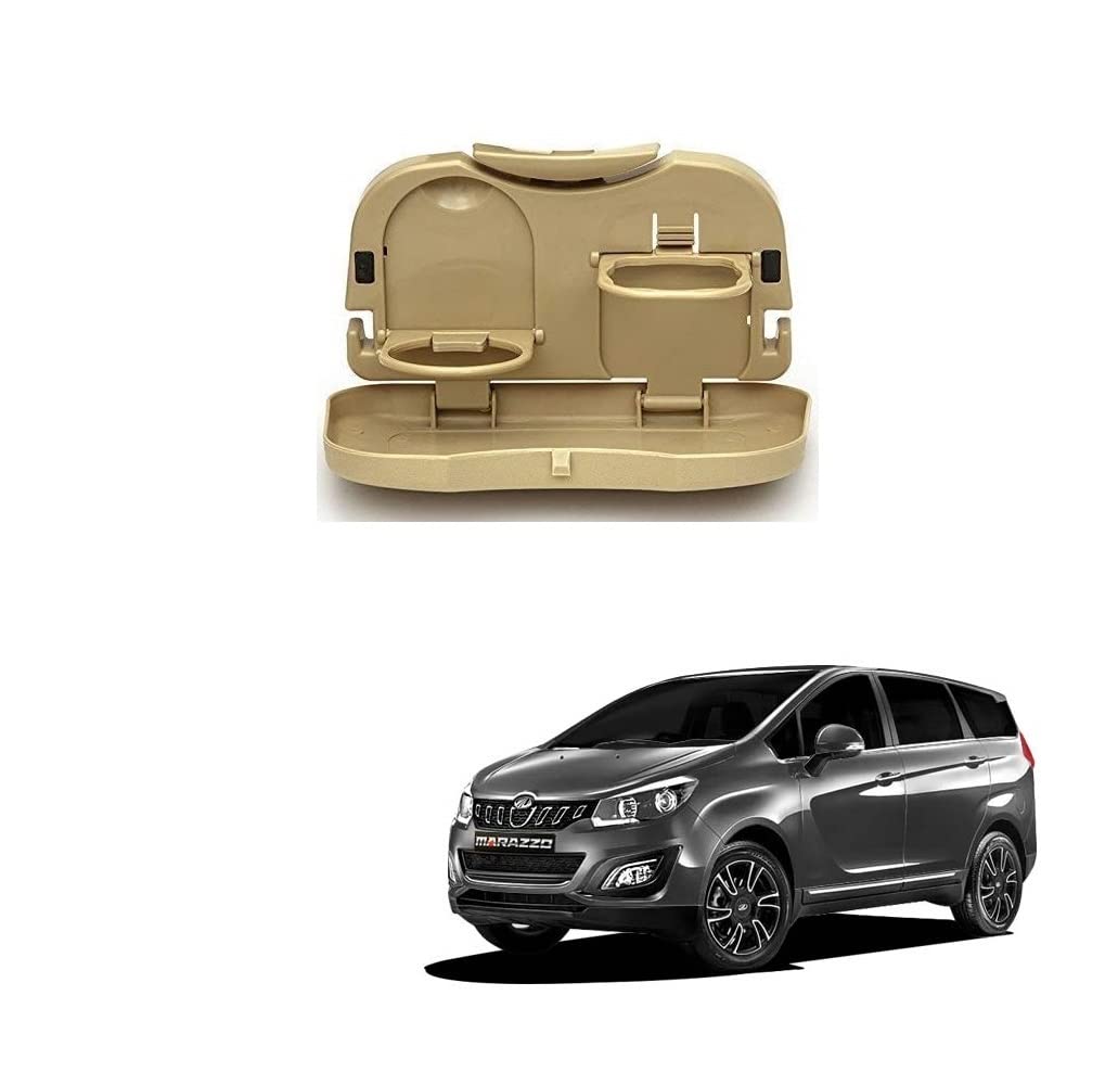 Stylish Foldable Compact Car Back Seat Tray for Food/ Drinks/ Cup/ Bottle Holder Universal Pack of 1 Suitable for Mahindra Maraz