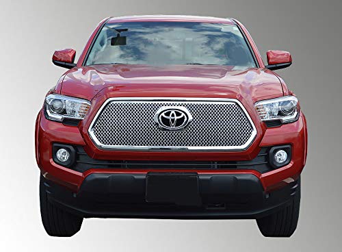 Tfp 68656Gi Grill Insert Overlay Covers,Compatible With Toyota Tacoma Sr/Sr5/Limited 16-19 1Pc Chromed Grill Overlay