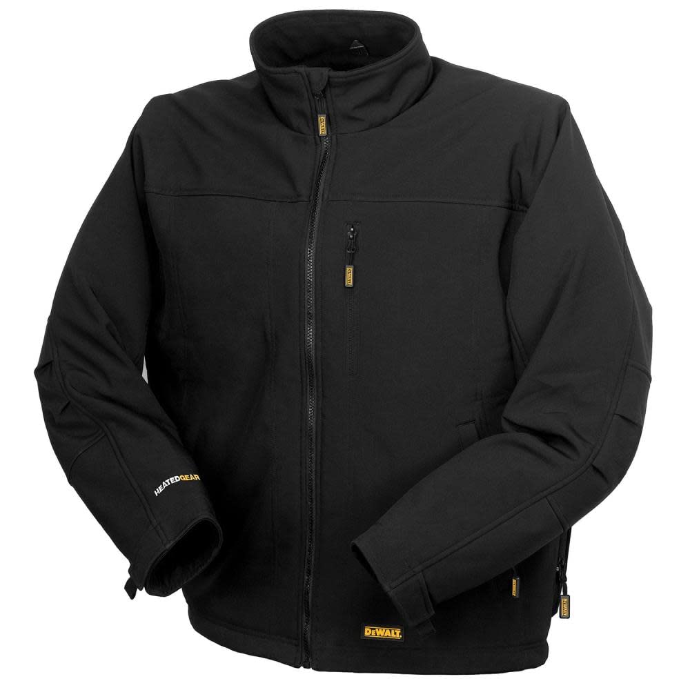 DEWALT Men's Heated Soft Shell Jacket Kit Black Large