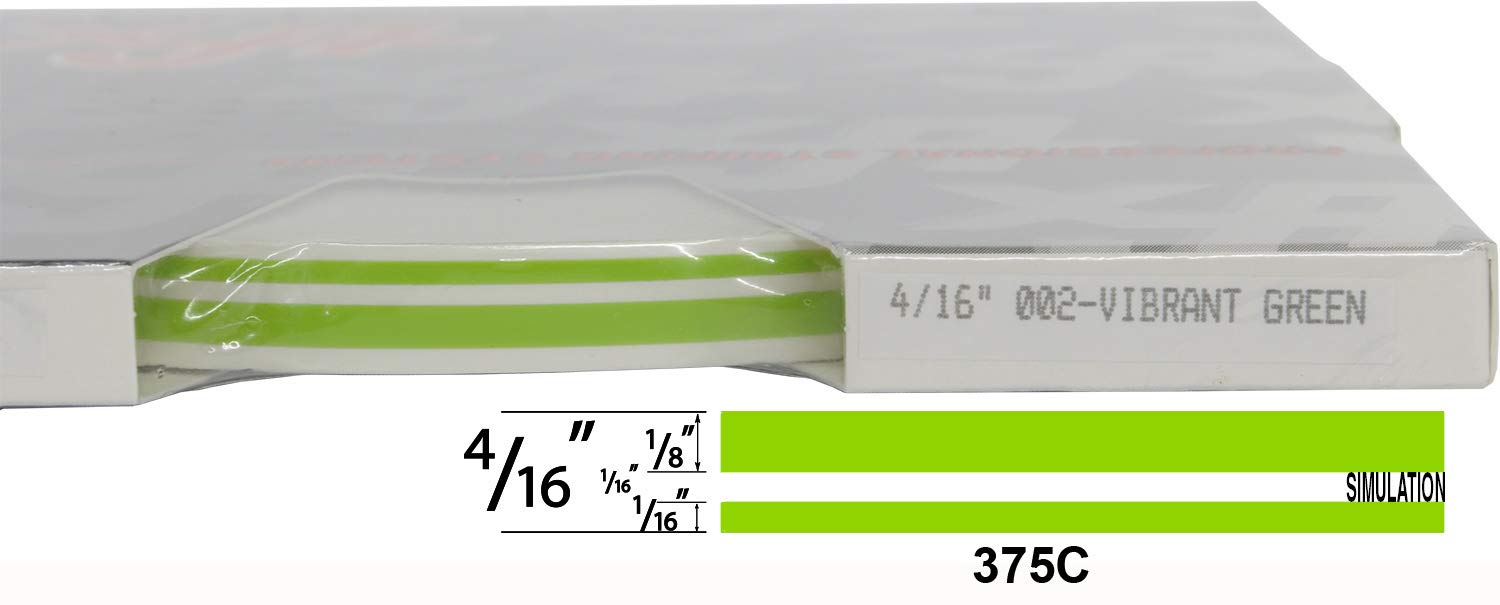 Universal TFX 0004002 - Auto Customizing Dual Pinstripe - 4/16&quot; x 150' (1/8” Stripe, 1/16&quot; Gap, Then 1/16” Stripe) - 002-Vibrant Green