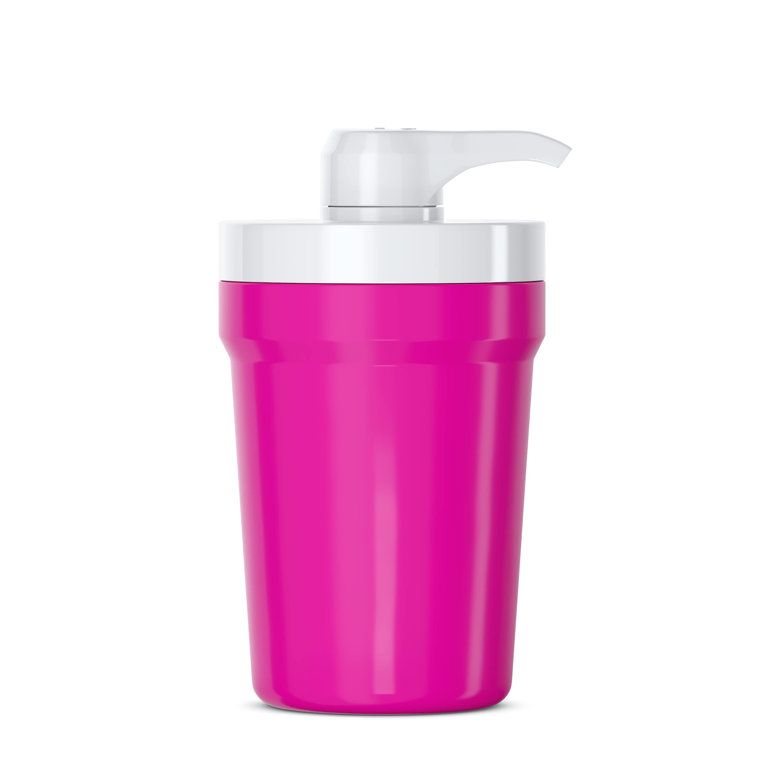 PumpCup Portable Hand Sanitizer Dispenser for Car Cup Holders (Solid Pink)