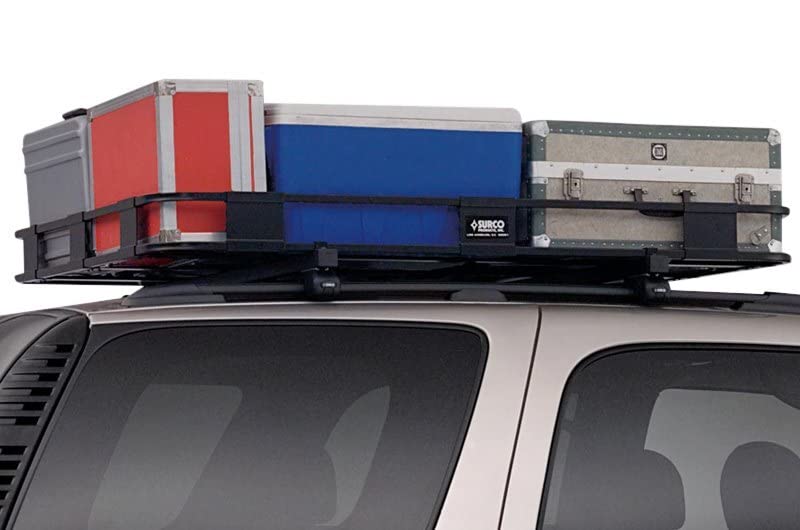 Surco Black Aluminum Safari Roof Rack For Cargo, Luggage, And Bikes. Premium Quality Made In The Usa. For Truck, Car, Van, Suv.