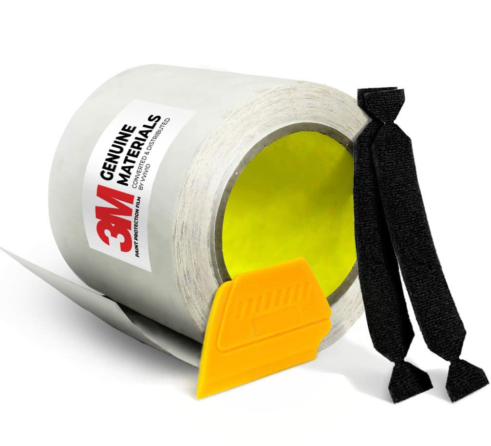 Vvivid 3M Clear Paint Protection Vinyl Film 4 Inch Wide Choose Your Size Including Tools (4 Inch X 72 Inch)