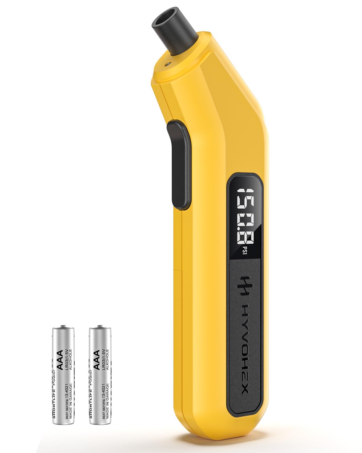 Tire Pressure Gauge Digital 200 PSI, HYVOHEX Tire Gauges for Tire Pressure with AAA Batteries, Visual LED Display Tire Gauge wit