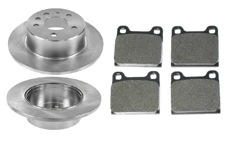 Trq Rear Brake Rotor And Semi Metallic Pad Pair Kit 1154200072 For Mercedes