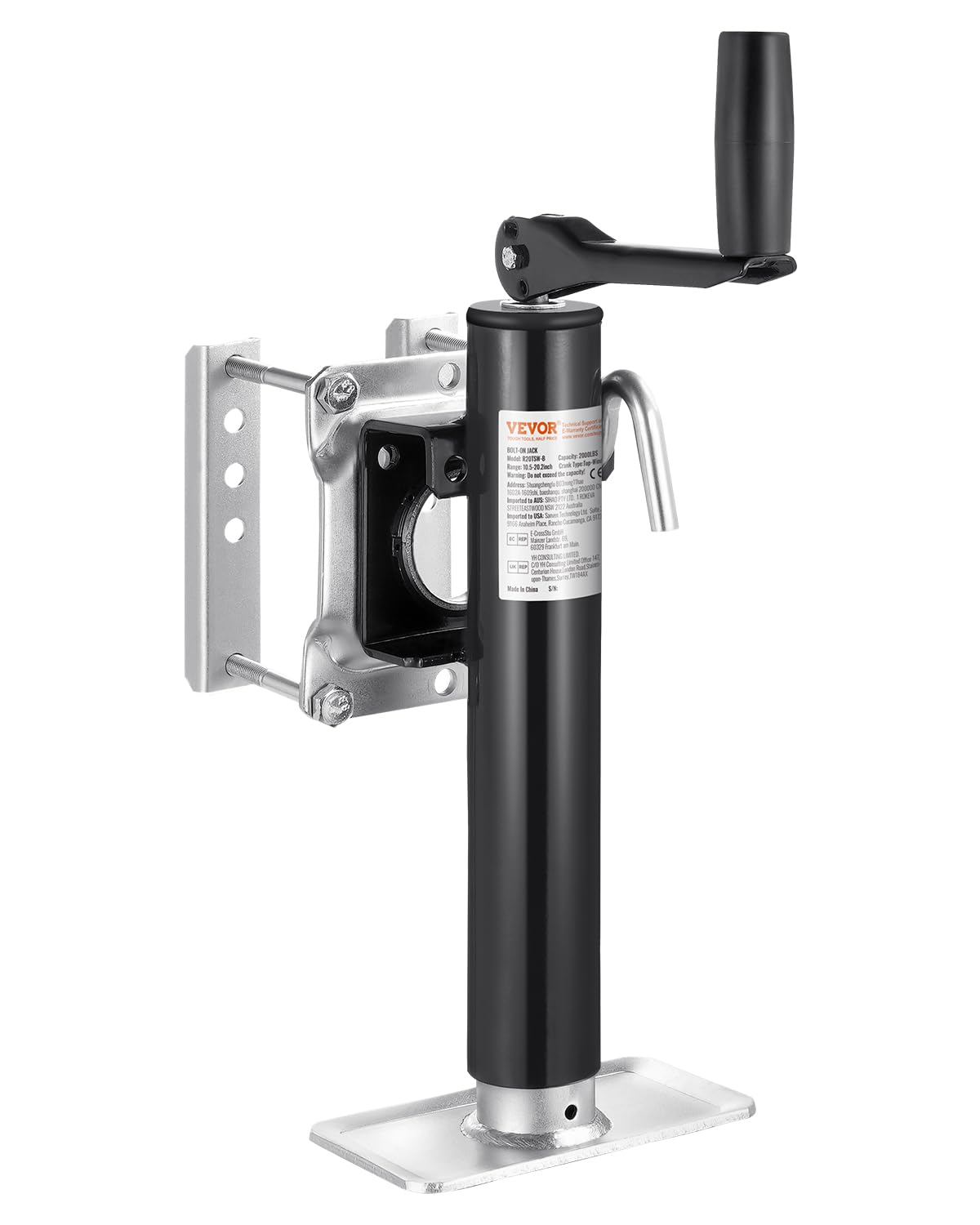 VEVOR Heavy Duty Trailer Jack, 2000 lbs Load Capacity, 10'' Swivel Lift for RV, Horse, Utility & Yacht Trailers