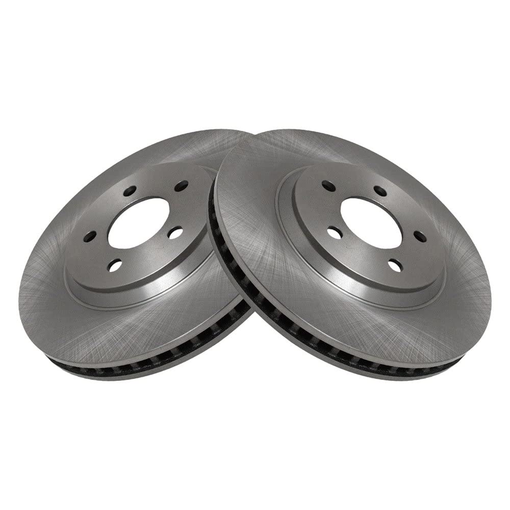 Trq Front Brake Rotors Set Vented Compatible With 2005-2014 Ford Mustang