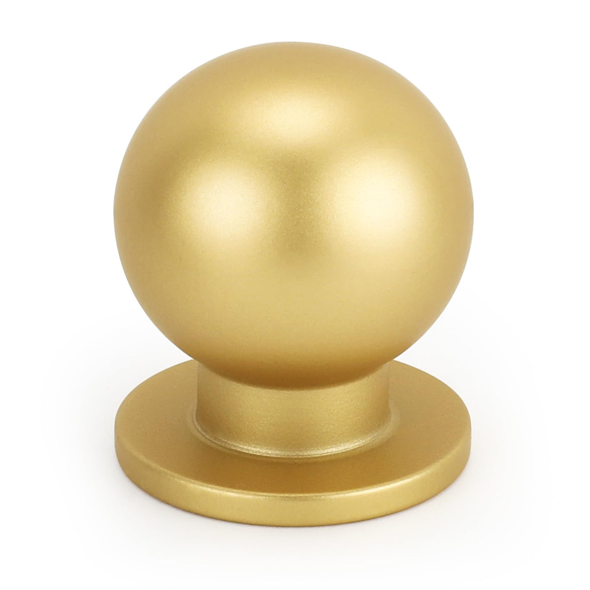 Homdiy 10 Pack Brushed Brass Cabinet Knobs Dresser Knobs, Gold Cabinet Knobs Drawer Knobs Round Ball Gold Knobs Kitchen Cabinet Hardware Single Hole Door Knobs
