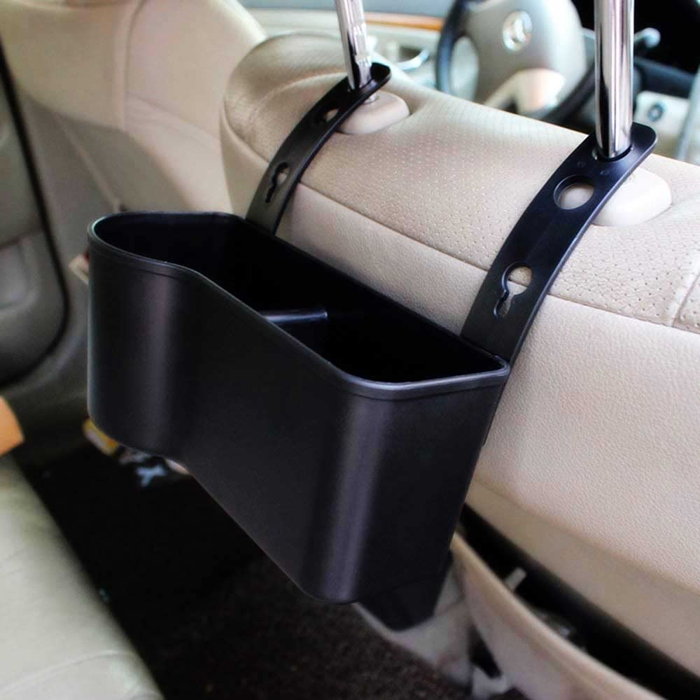 Car Cup Holder Seat Back Headrest Organizer Drink Pocket Food Tray Universal Caddy Storage Box For Cell Phones Keys Cards Wallets