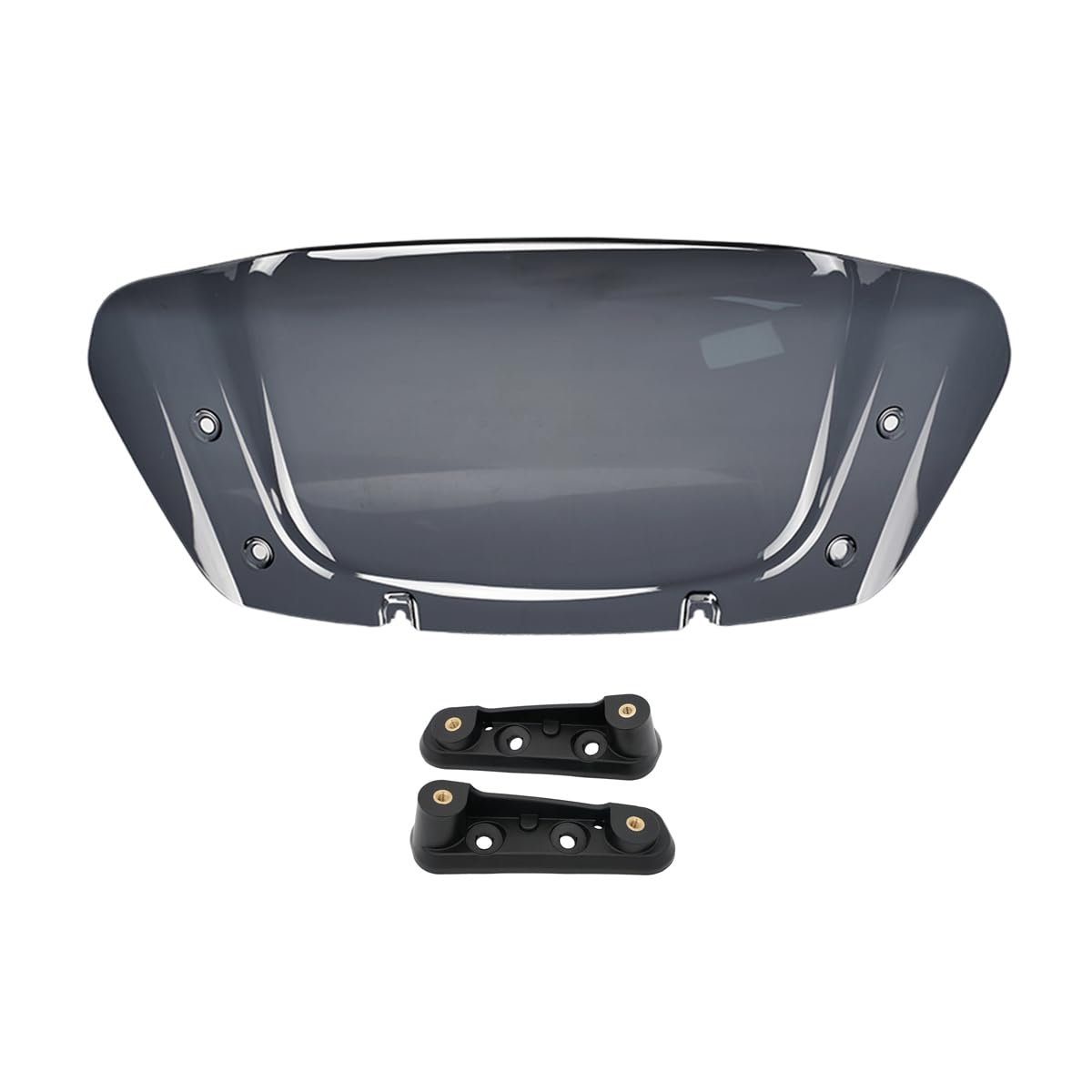 Wynmoto 10'' Smoke Wave Windshield Windscreen Wind Splitter Fit For Harley Davidson Cvo Street Glide Flhxse 2023-2024, Street Gl