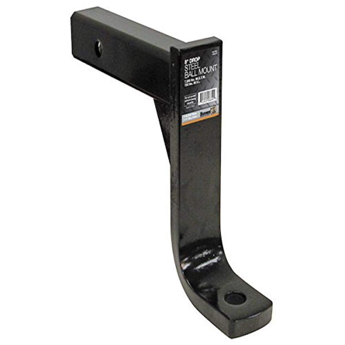 Buyers Products 1803017 Trailer Hitch Ball Mount, Fits 2-Inch Receiver, 8-Inch Drop, 6-3/4 Inch Rise, 10-Inch Long, 7,500 Mgtw, 