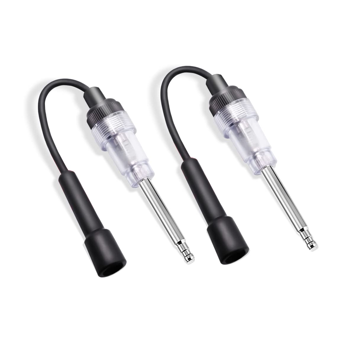 2PCS Inline Spark Plug Tester, Straight Boot Engine Ignition Tester Light, Small Armature Diagnostic Detector Tool for Automotiv