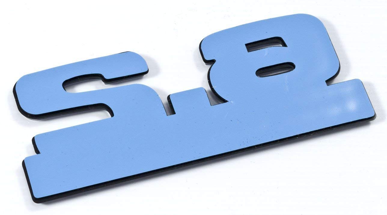 6.2 Liter High Performance Emblem In Red And Chrome