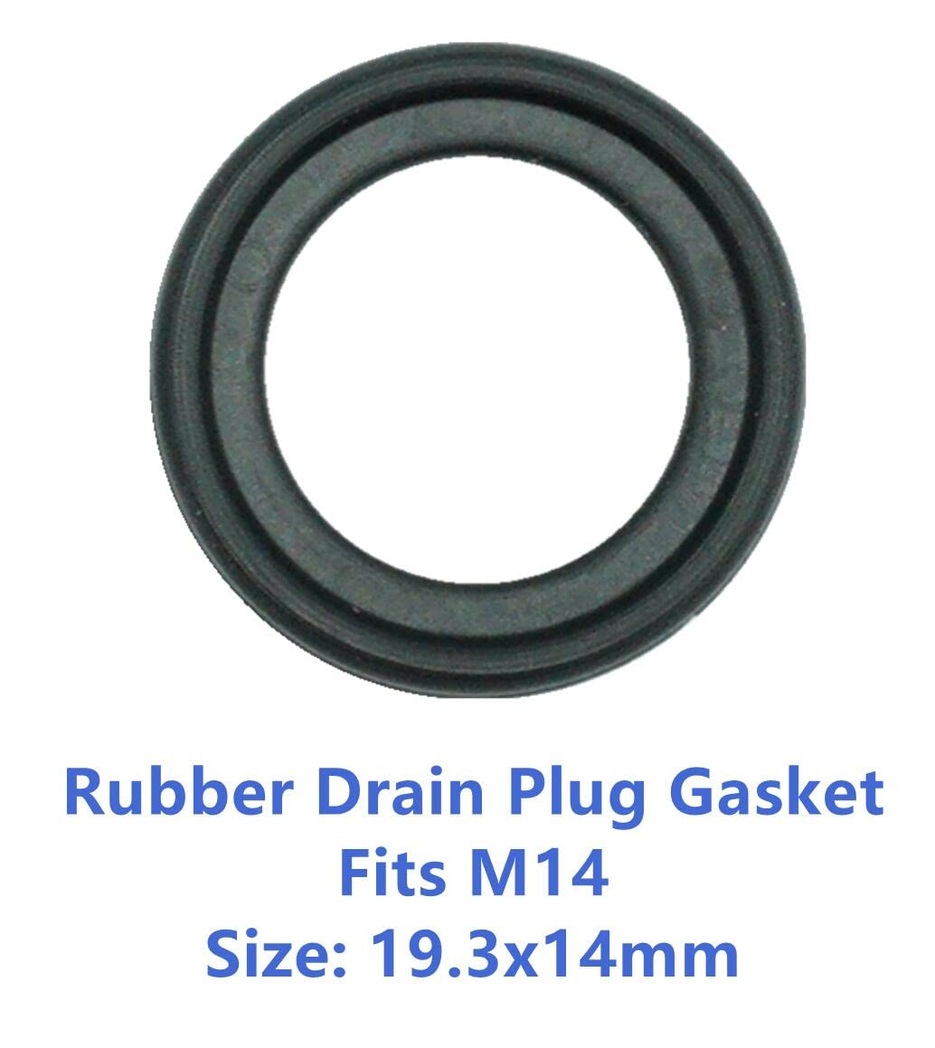 Dsnaduo 50 Pcs Rubber Drain Plug Gasket, Fits M14 Replace 097-146,F75Z-6734-Aa (19.3X14Mm)