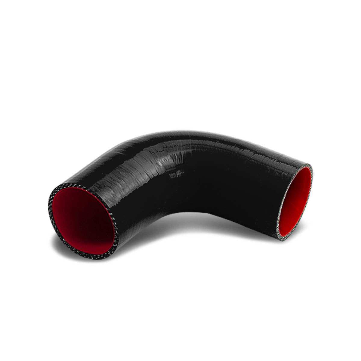 Auto Dynasty 1.5 Inches 90 Degree Elbow Turbo/Intercooler/Intake Piping Coupler Silicone Hose (Black & Red)