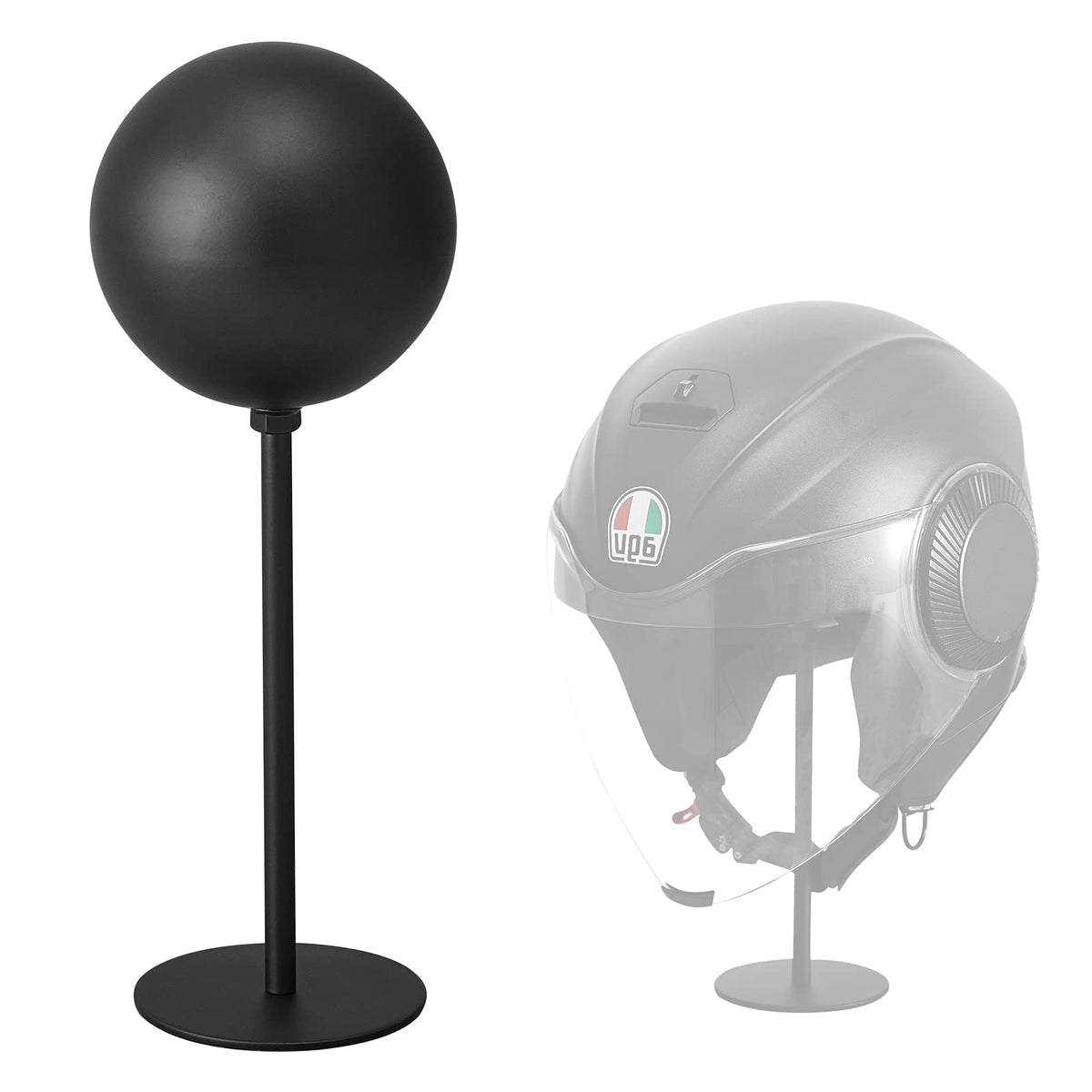 Joom Helmet Stand Metal, Rotation Metal Stand Desktop Hanger Rack Helmet Stand Display For Motocycle Helmet, Caps,Hat, And Rugby Helmet