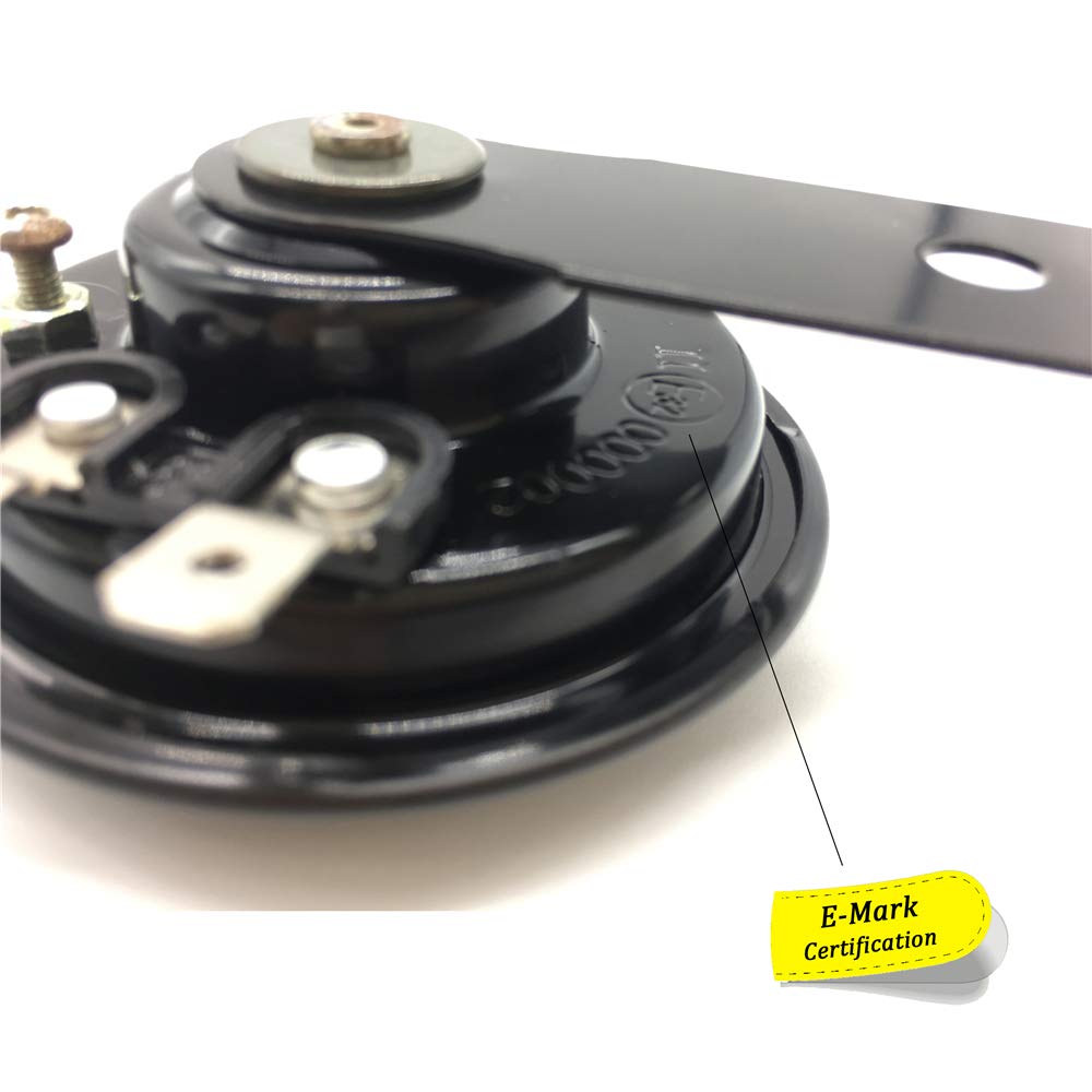 Vrweare Universal Motorcycle Electric Horns Waterproof Round Loud Speaker 12V 1.5A 105Db Small Horn For Motorcycle