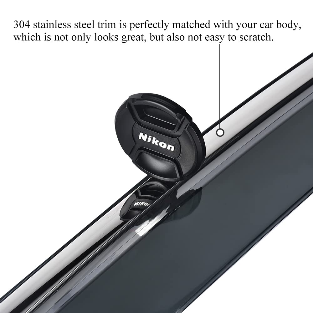 Vesul Tape On Polycarbonate Rain Guards Window Visors Compatible With Ford Fusion 2013-2020 Window Wind Deflector Shield Cover W