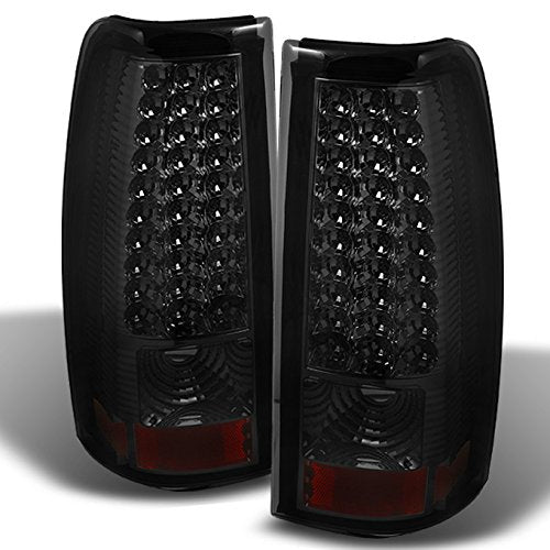 Akkon - For 03-06 Chevy Silverado 04-06 Gmc Sierra Pickup Truck Smoke Led Tail Lights Brake Lamps Replacement