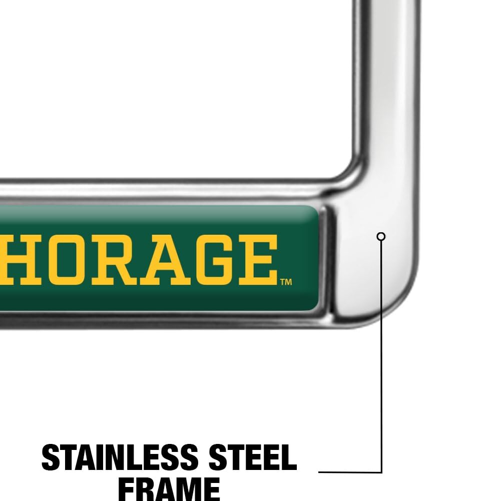 GRAPHICS & MORE University of Alaska Anchorage Alumni License Plate Metal Frame - Full Size, Seawolves Color