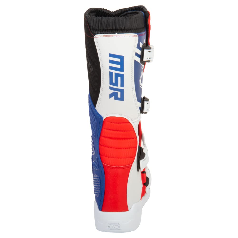 MSR M3X Motocross Boot (8, Red/White/Blue)