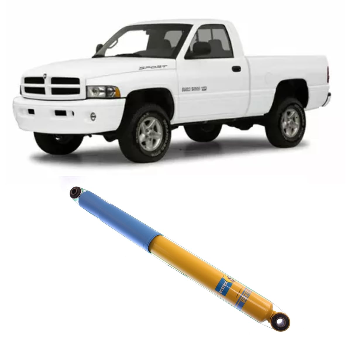 Bilstein Shock, 4600 Series, Monotube, Steel, Yellow Paint, Rear