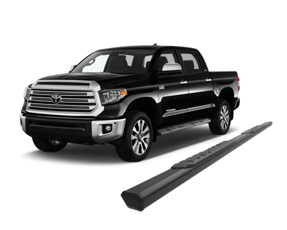 Black Horse Off Road Black Aluminum Epic Running Boards Compatible With 2007-2021 Toyota Tundra Crew Max E2291
