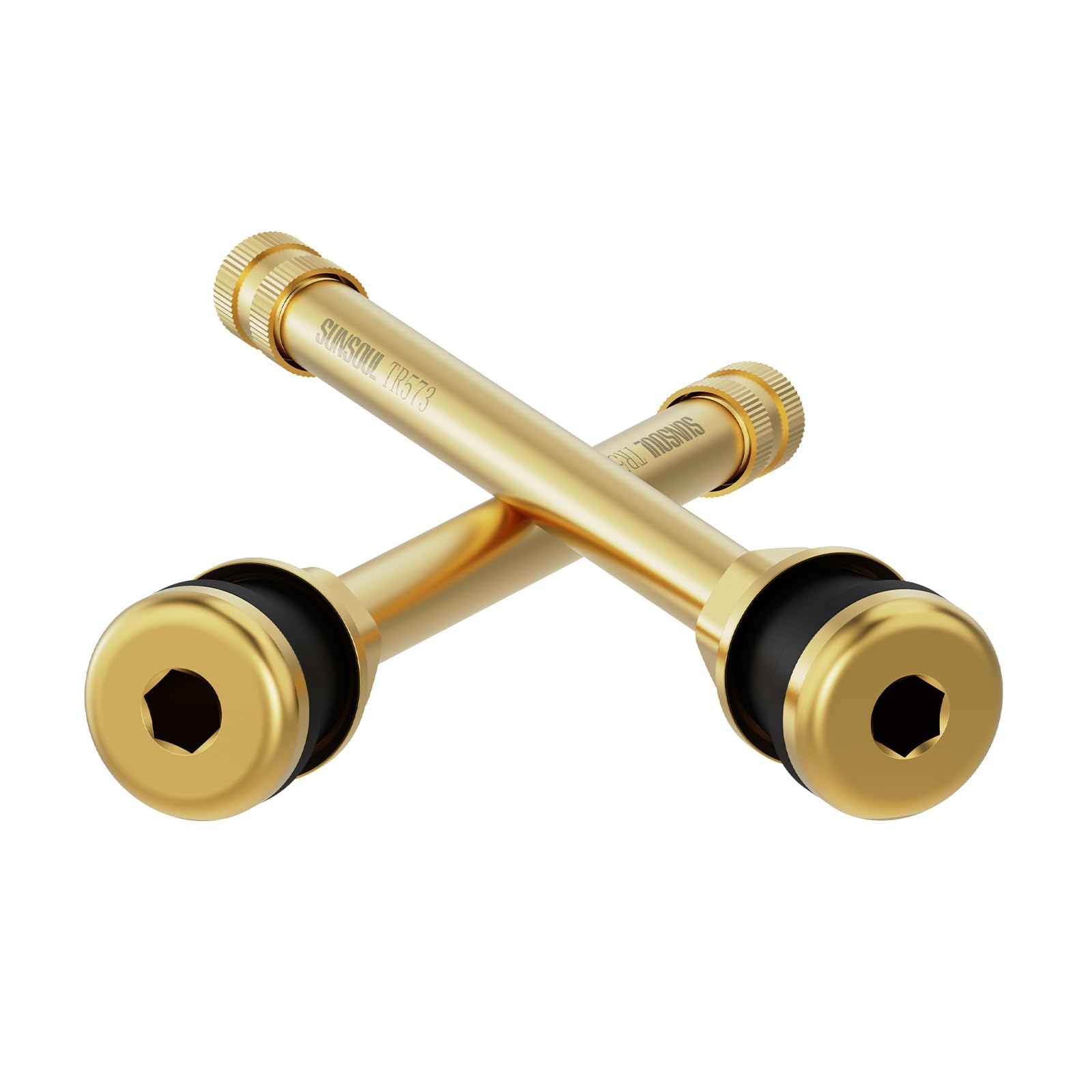 Sunsoul Tr573 10Pcs Truck Tire Valve Stems, Brass Commercial 4-3/8 Valve Stems For Rim F.625''