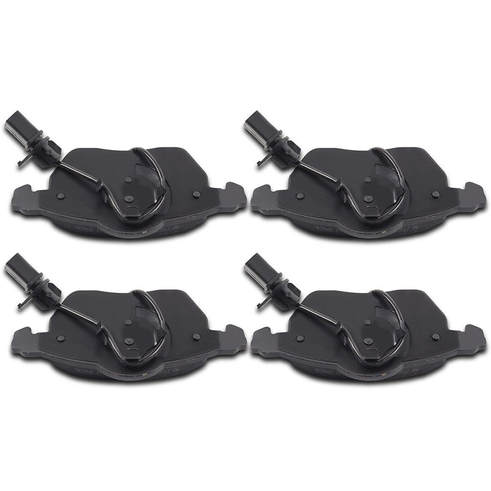 Cciyu D840 Front Semi-Metallic Disc Brake Pads Kit For Audi A4 1999-2008,For Audi A4 Quattro 1999-2006,For Audi A6 1998-2004,For