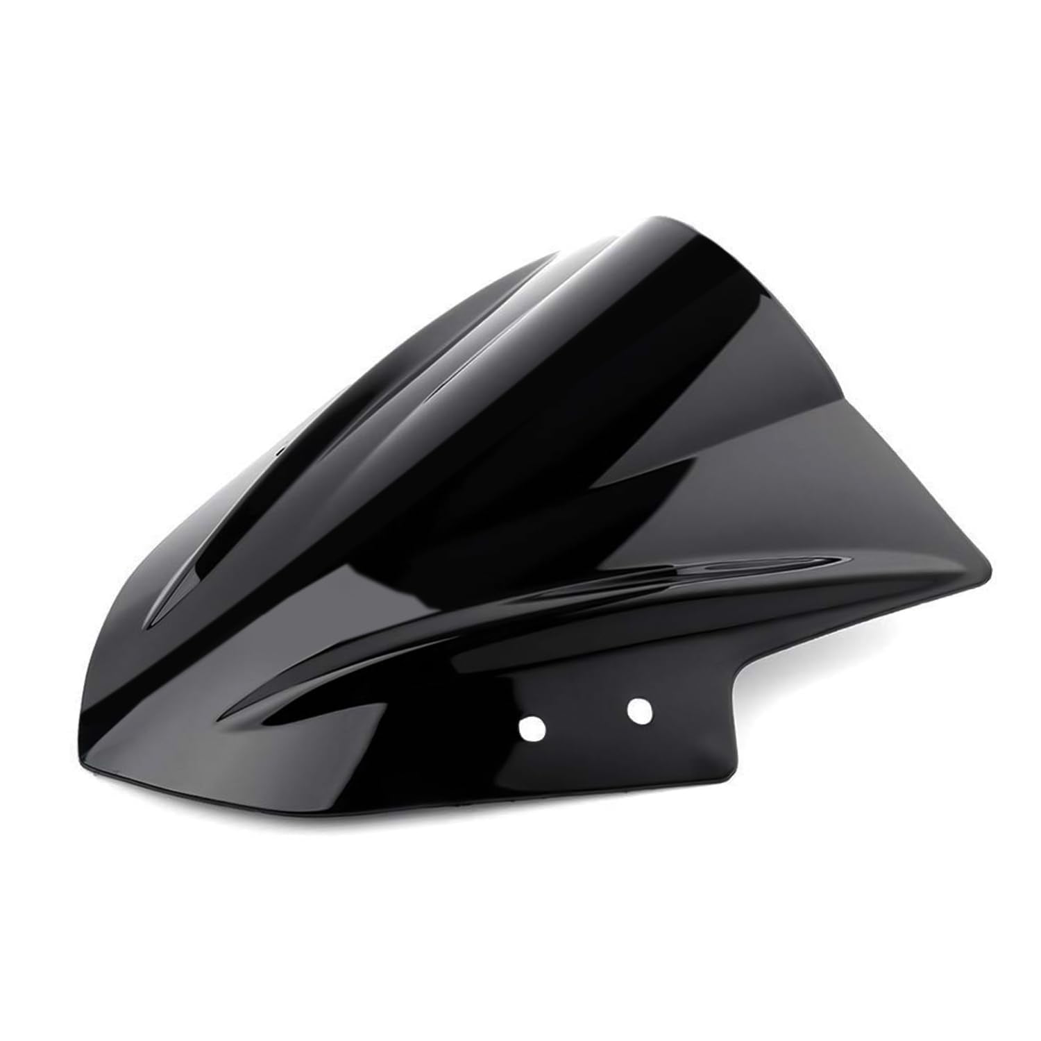 Amazicha Windscreen Windshield fit for Kawasaki Ninja 300 EX300R EX300 2013 2014 2015 2016 2017 (Black) Double Bubble Wind Defle