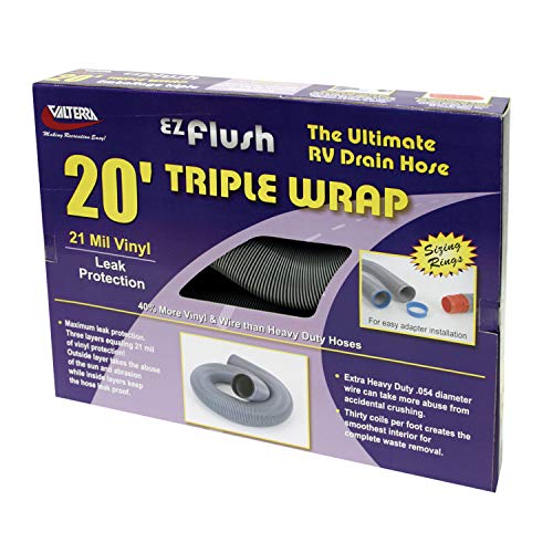 Valterra D04-0054 Ez Flush Silver 20 Triple Wrap Drain Hose