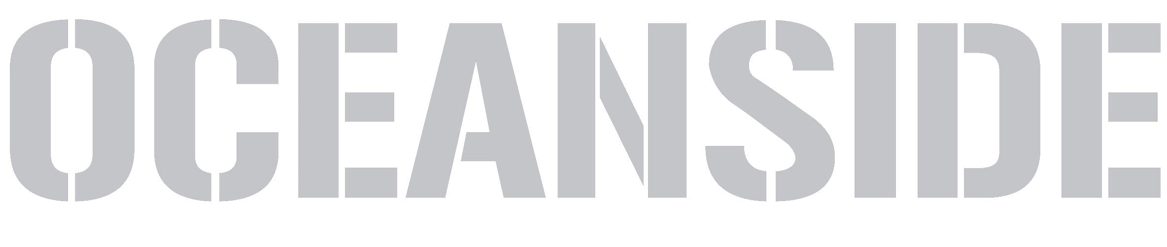 Oceanside - 5 Inches - For Cars, Trucks, Windows, Laptops, Tablets - Outdoor-Grade 2.5Mil Thick Vinyl - Silver Gray