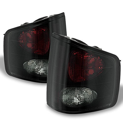 AKKON - For 94-04 Chevy S-10 GMC Sonoma 96-00 Isuzu Hombra Black Smoked Rear Tail Lights Signal Brake Lamps Smoked Left + Right