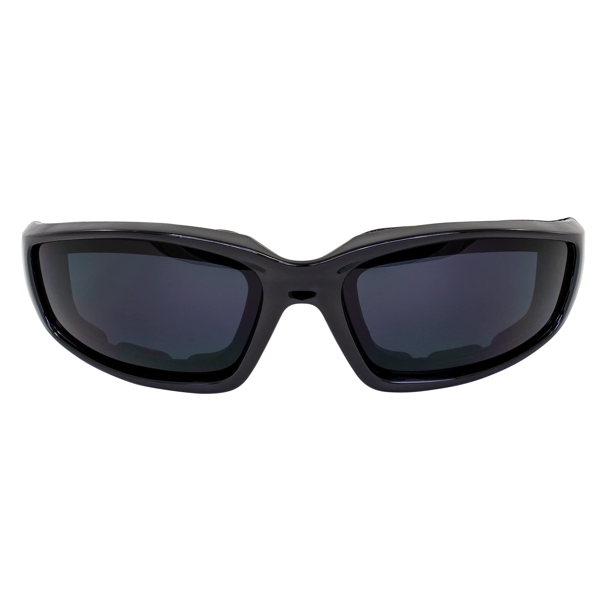 Birdz Eyewear Oriole Padded Motorcycle Glasses (Black Frame/Dark Smoke Lens)