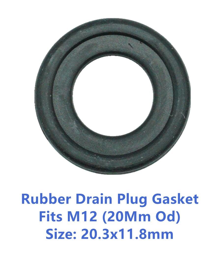 Dsnaduo 50 Pcs Rubber Drain Plug Gasket, Fits M12 Replace 097-119, 66451, 097-836Cd, Gm 12616850, 3536966, 8-03536-966-0 (20Mm O