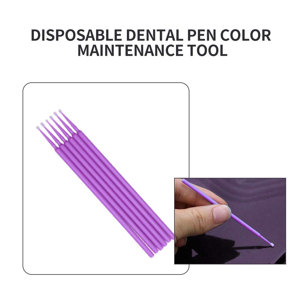 Touch Up Paint Brushes For Automotive Paint Chip Repair Disposable Micro Applicators (S:1.5Mm, Purple)-100 Pieces