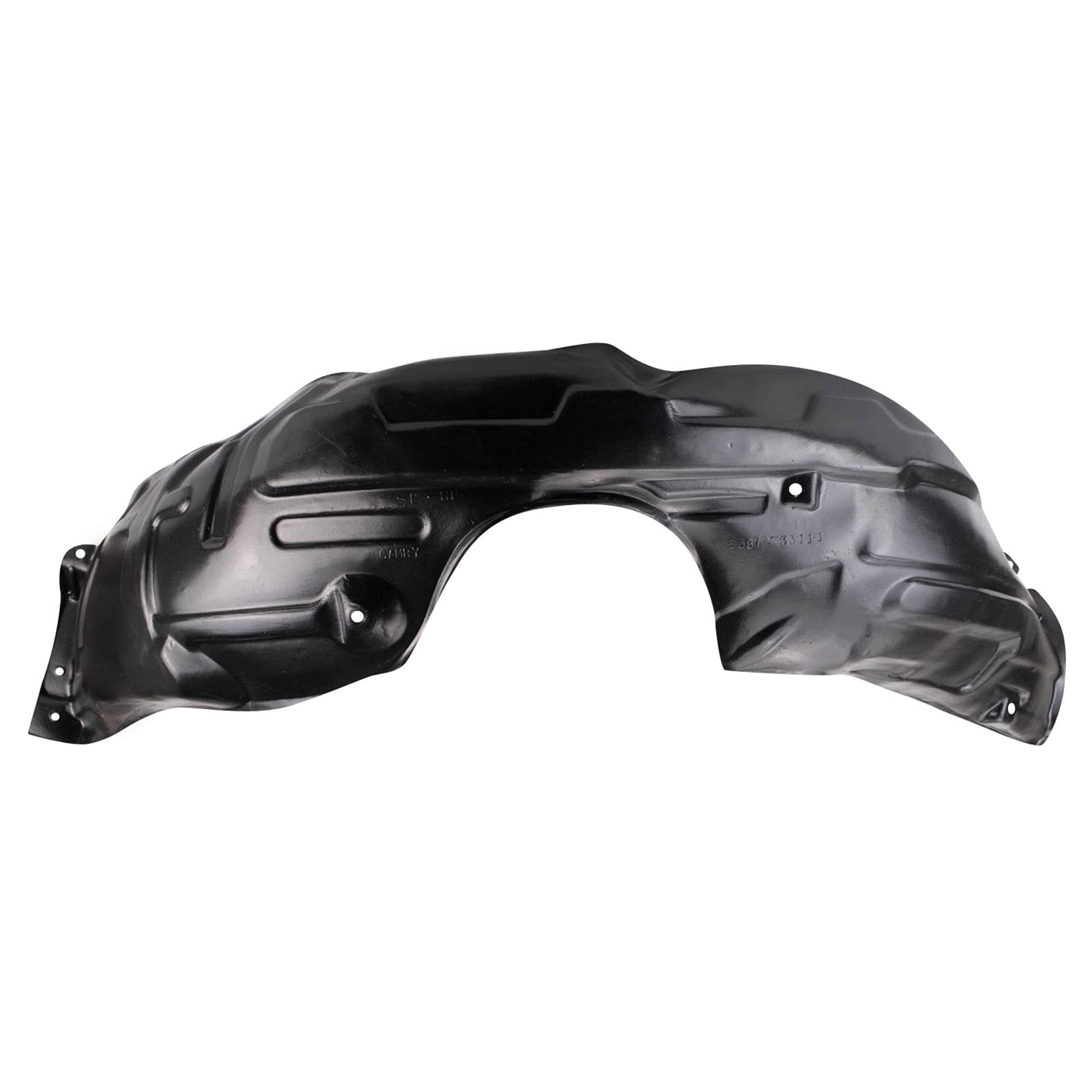 TRQ Front Right Inner Fender Liner Black Passenger Side Compatible with 2002-2006 Toyota Camry TO1249116