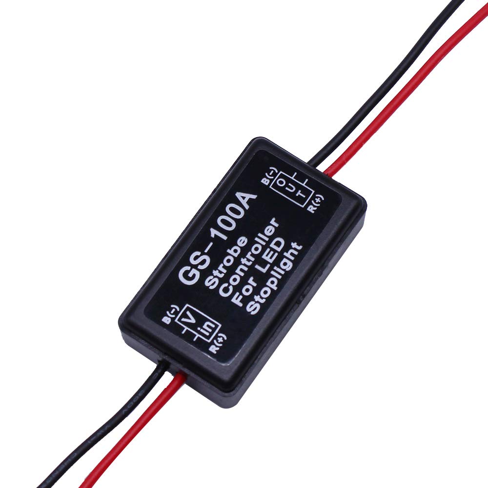 Huiqiaods Flash Strobe Controller For Led Brake Light Tail Stop Light Auto Car 12-24V Led Brake Flasher Stop Light Strobe Flashe